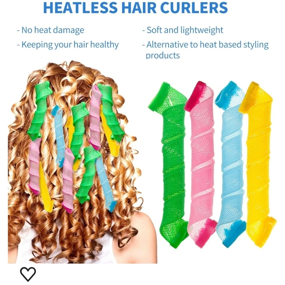 28 piece heatless hair curlers